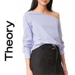 Theory Ulrika Dalton Striped Off-Shoulder Top